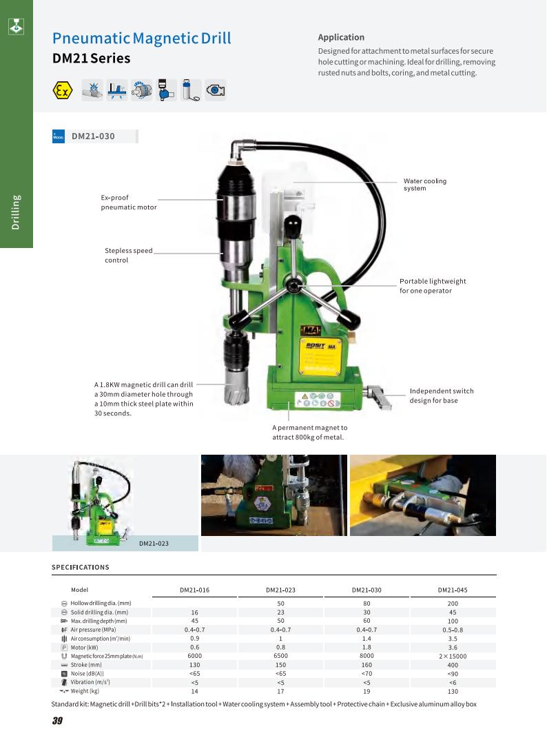 ROSIT Pneumatic&Hydraulic&Electric Mag. Drill